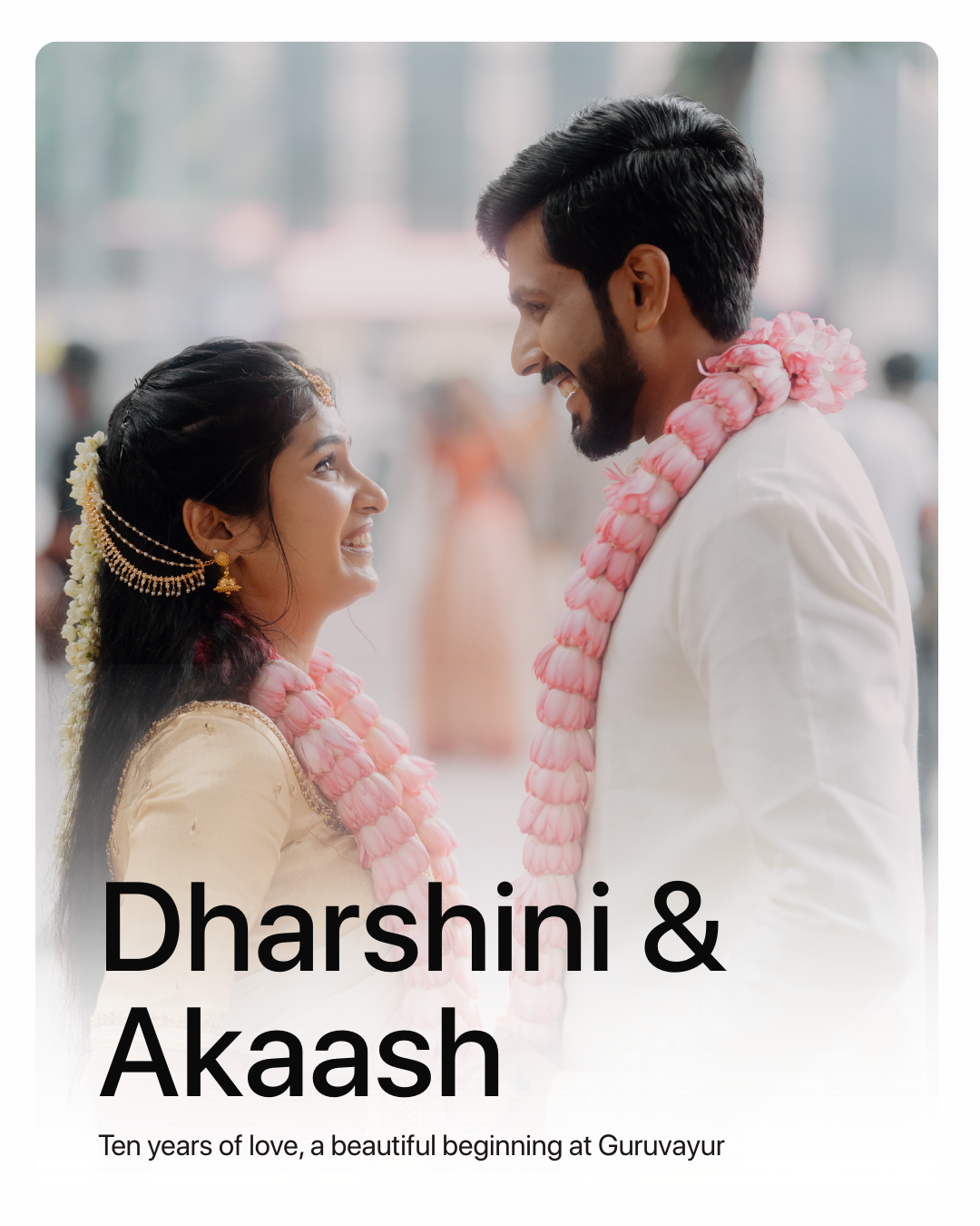 Dharshini and akaash wedding cover onetree